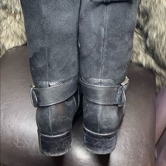 Cole Haan Air Whitley D36038 Black Leather Knee High Women Harness Boots Sz 5.5B - Picture 5 of 9